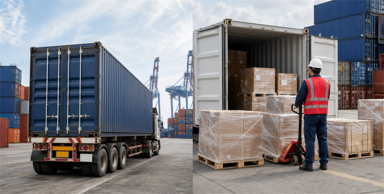 Carga LCL y FCL en transporte maritimo